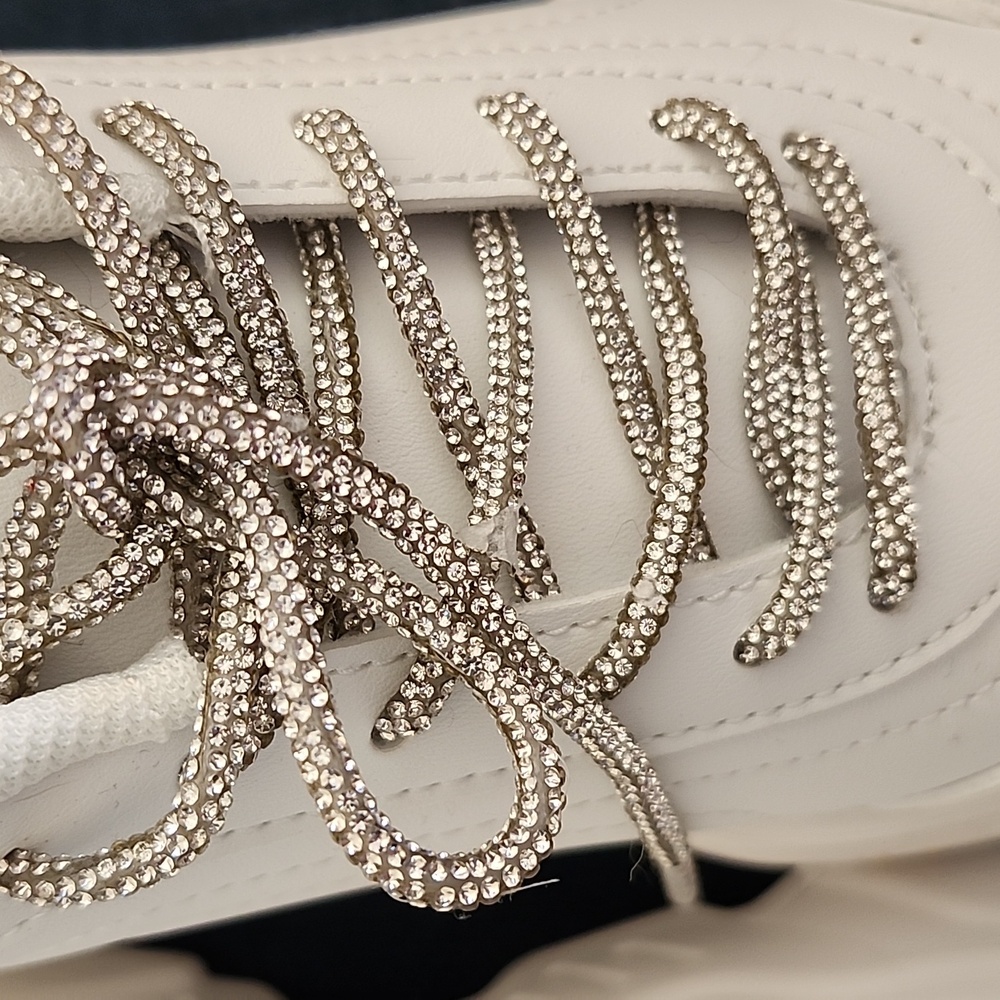 Forever 21 Glitter Lace-Up Platform Sneakers size 8 - Picture 6 of 13